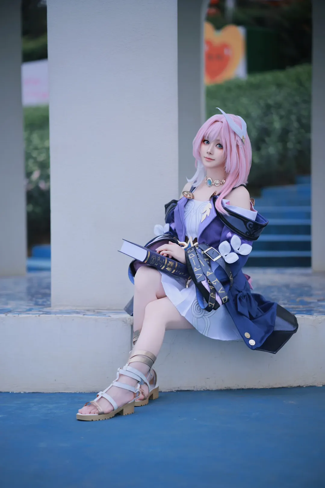 Cyrene Cosplay, Honkai: Star Rail, Outdoor shoot, Casual cosplay, White tights