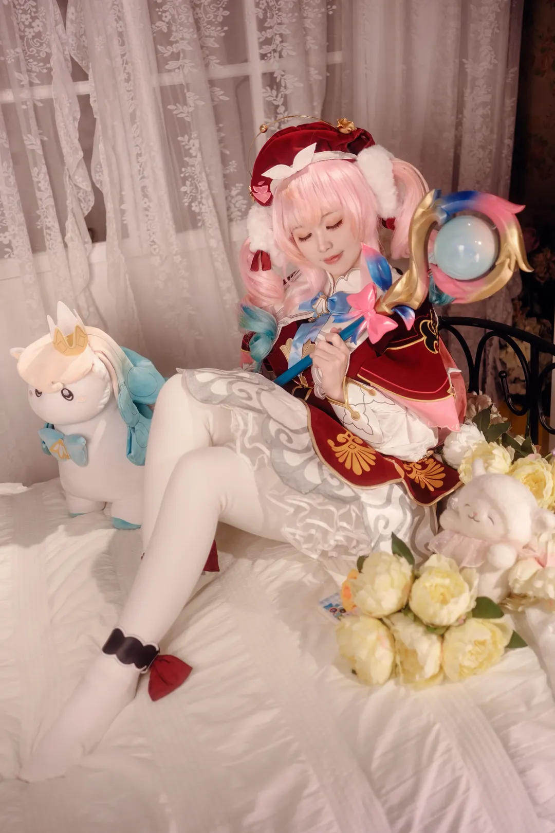 崩坏星穹铁道, 少女写真, 风堇cos, 白丝, 心理委员 - 第4张
