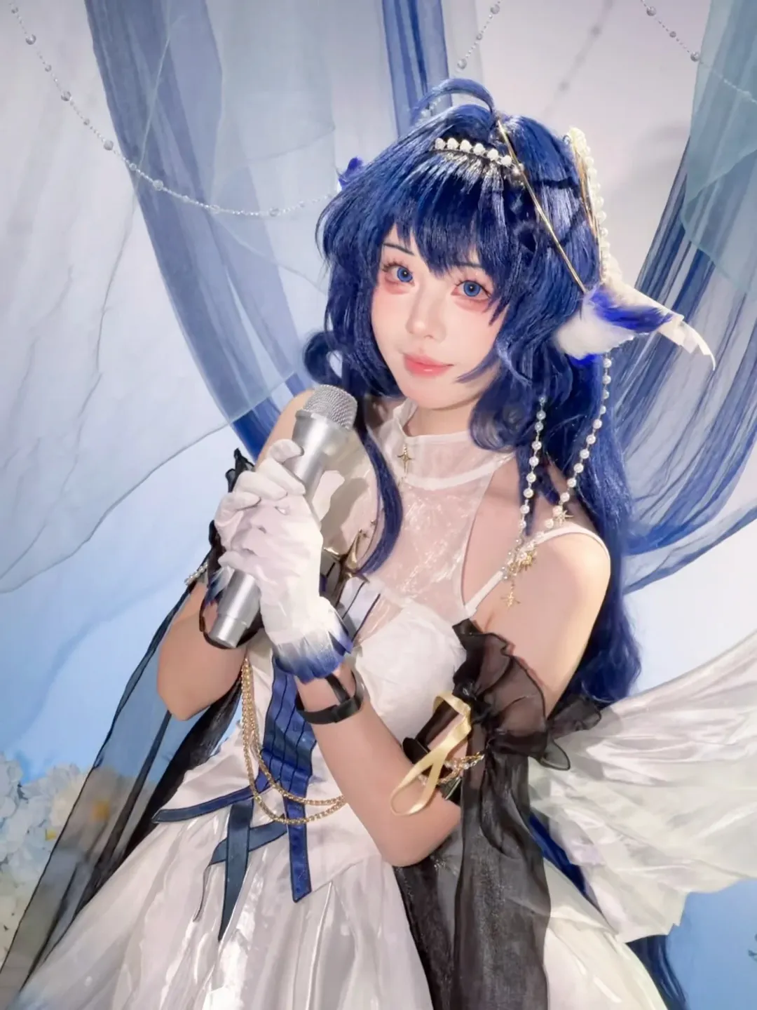 cosplay, Arknights, Blue theme, Stage presence, Astesia cosplay