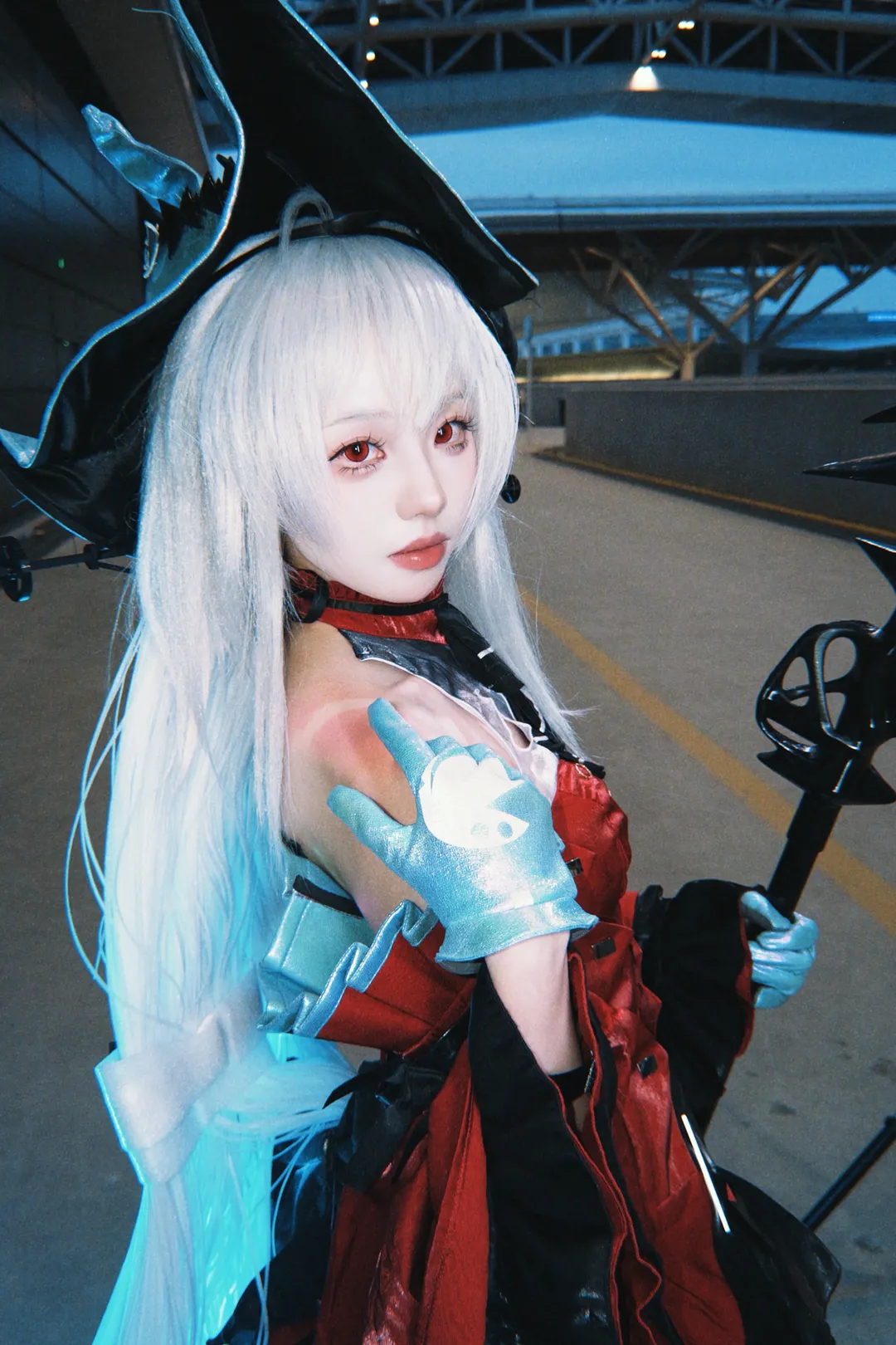 cosplay, 明日方舟, CP32, 白毛红瞳, 浊心斯卡蒂cos