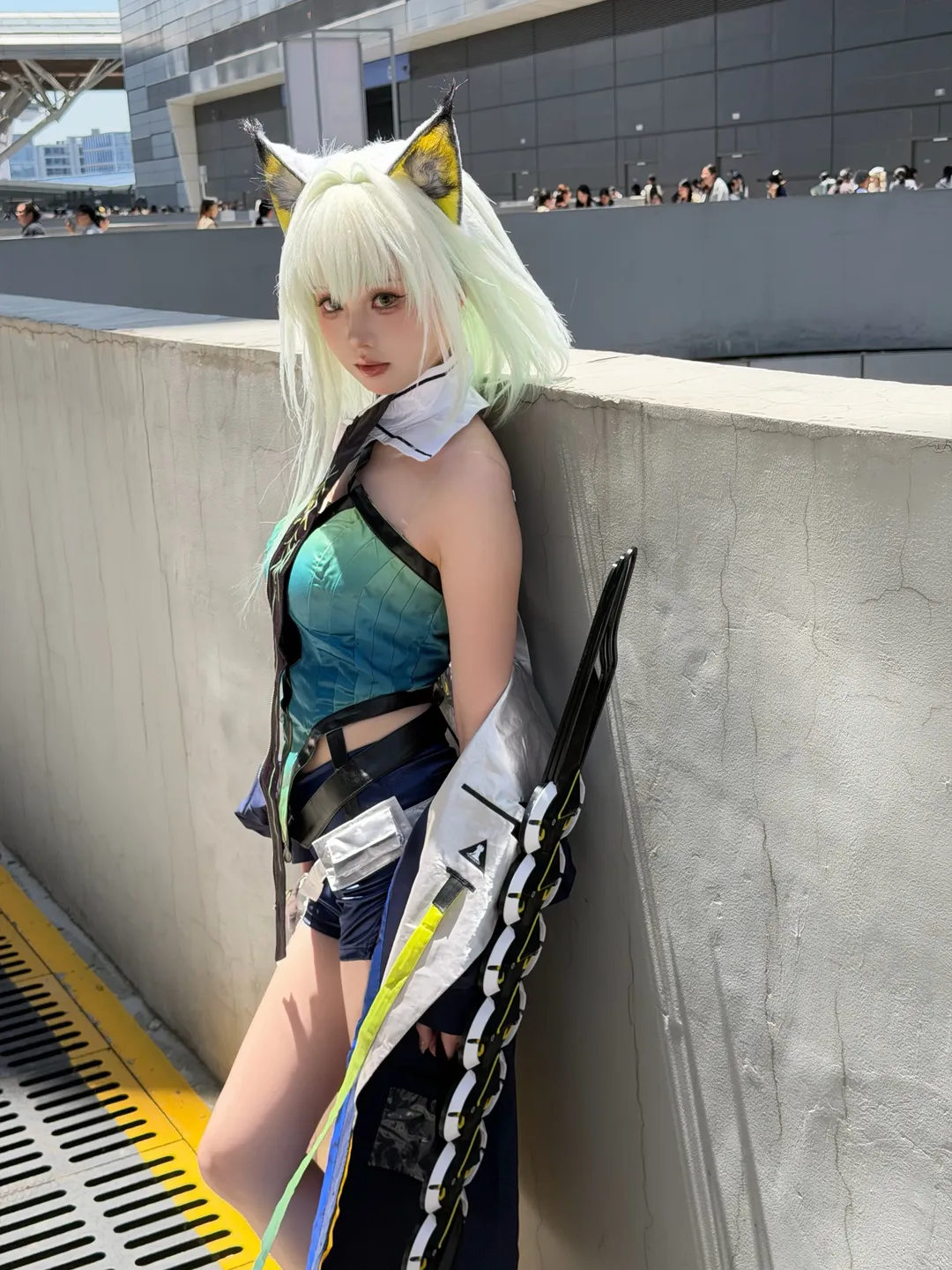 漫展场照, 明日方舟, 机能风穿搭, 兽耳cosplay, 凯尔希cos