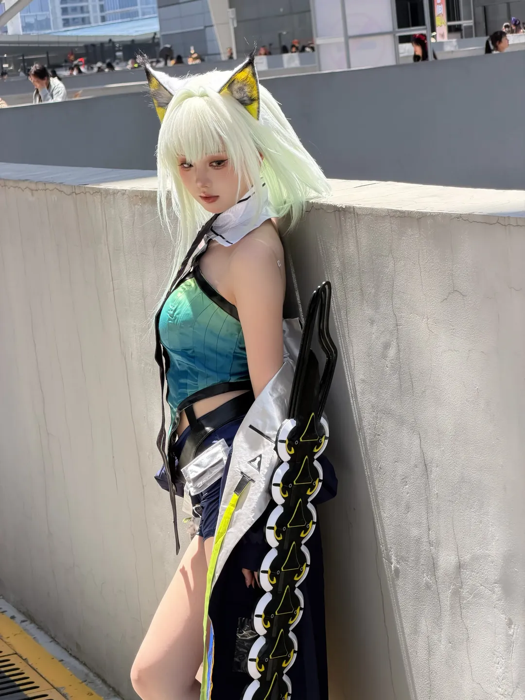 漫展场照, 明日方舟, 机能风穿搭, 兽耳cosplay, 凯尔希cos - 第2张