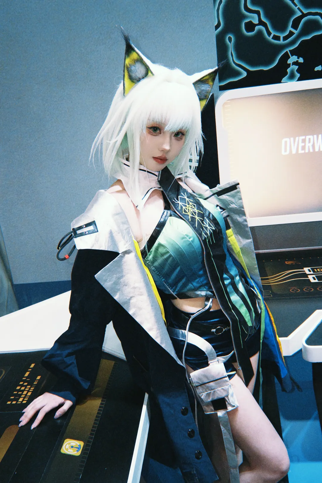 明日方舟, cosplay摄影, 凯尔希cos, CP32漫展, 赛博机能风