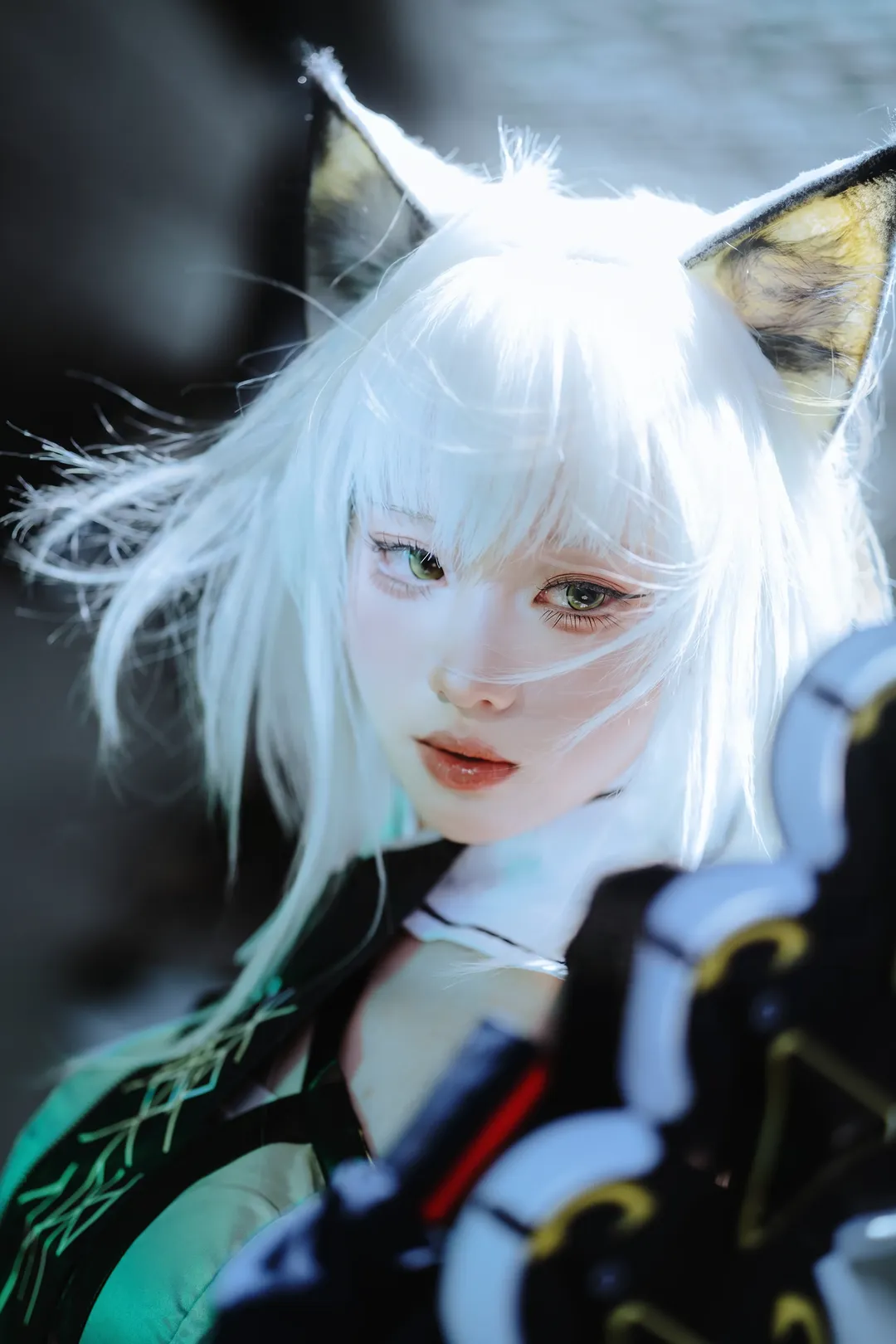 Cosplay摄影, 明日方舟, 机械风, 凯尔希cos, 白毛兽耳 - 第1张