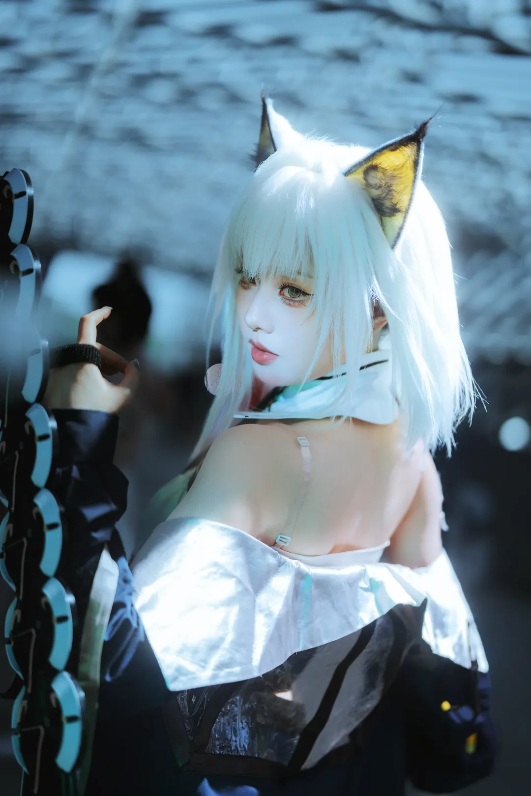Cosplay摄影, 明日方舟, 机械风, 凯尔希cos, 白毛兽耳 - 第3张