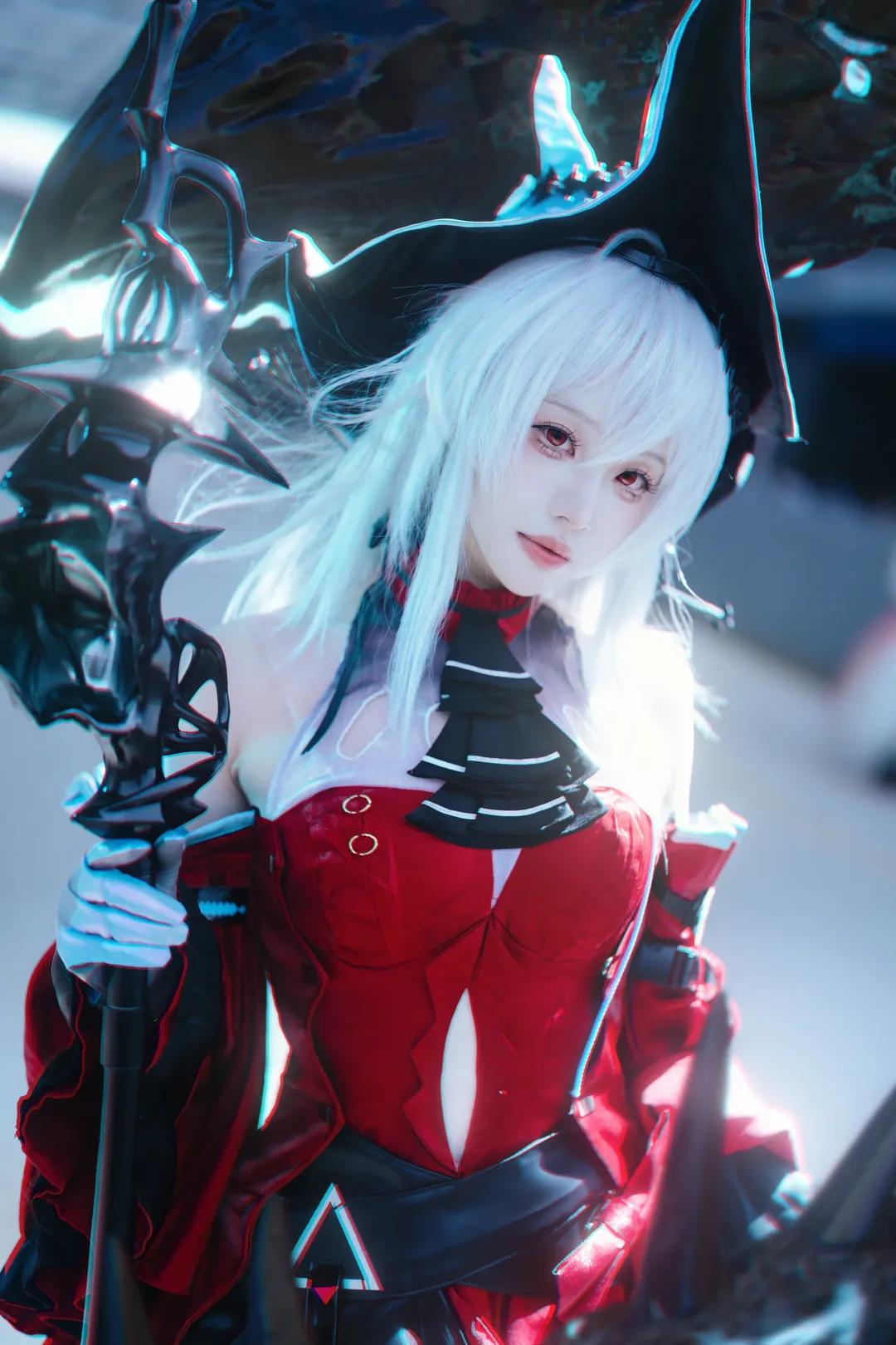 明日方舟, cp32, 浊心斯卡蒂cos, 场照cosplay, 银白发cos - 第2张