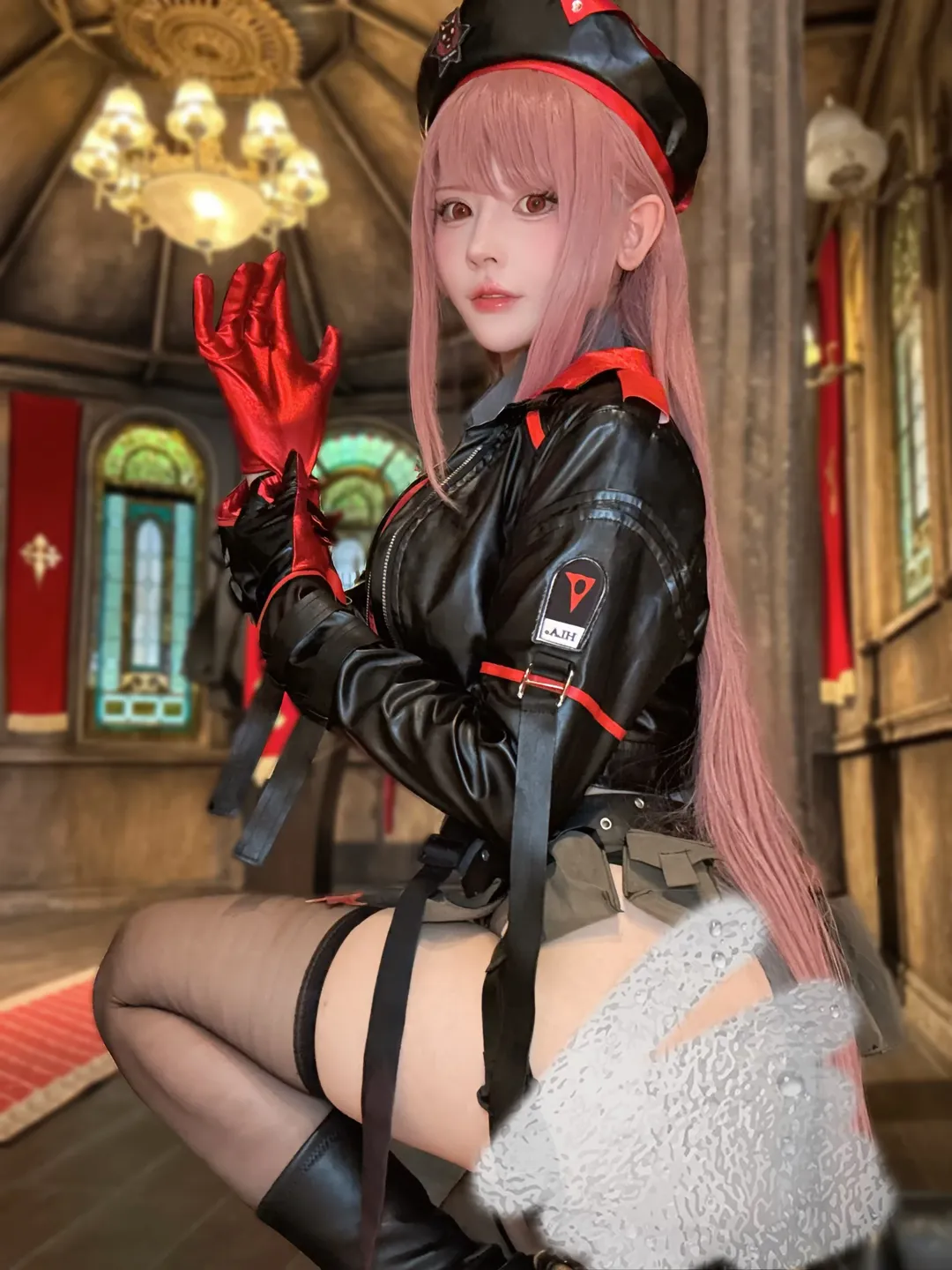 NIKKE, cosplay摄影, 黑丝穿搭, 拉皮cos, 军装造型