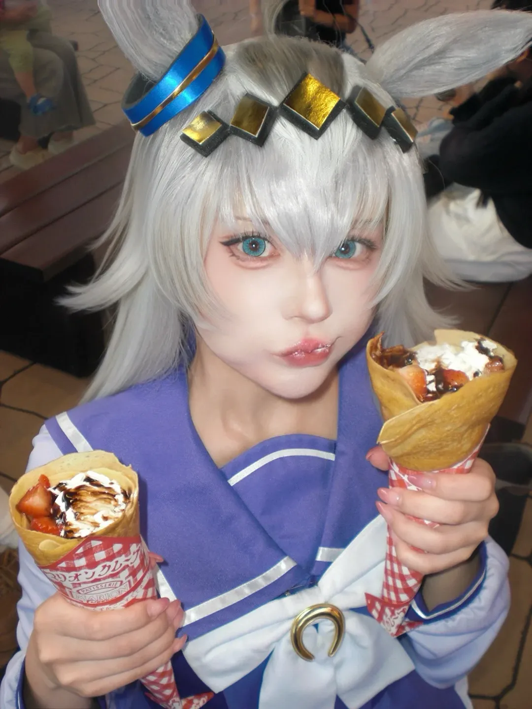 cosplay日常, 女coser, 小慄帽cos, 賽馬娘 灰姑娘灰, 漫展美食