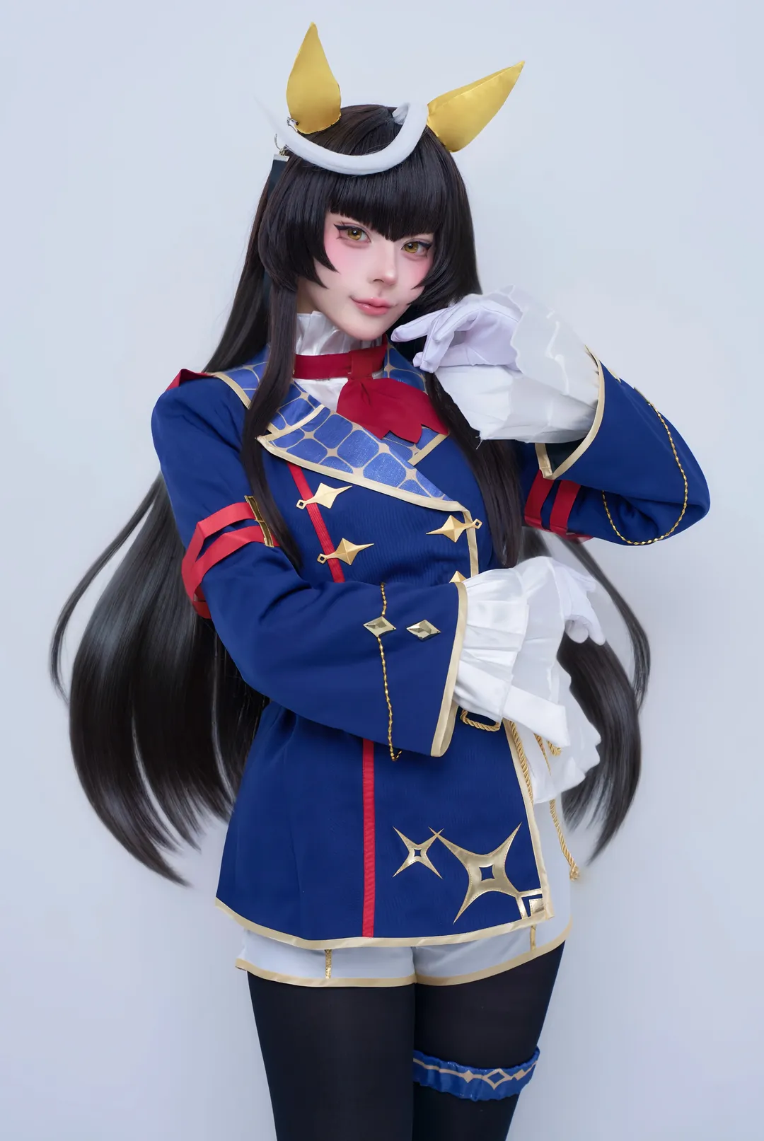cosplay日常, 赛马娘, 金镇之光cos, 黑色连裤袜, cos写真