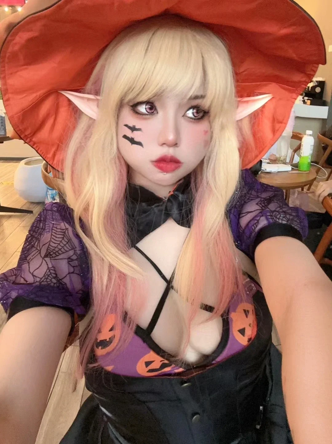 cosplay妆容, 日常cos, 万圣节cos, 女巫装扮, 精灵妆