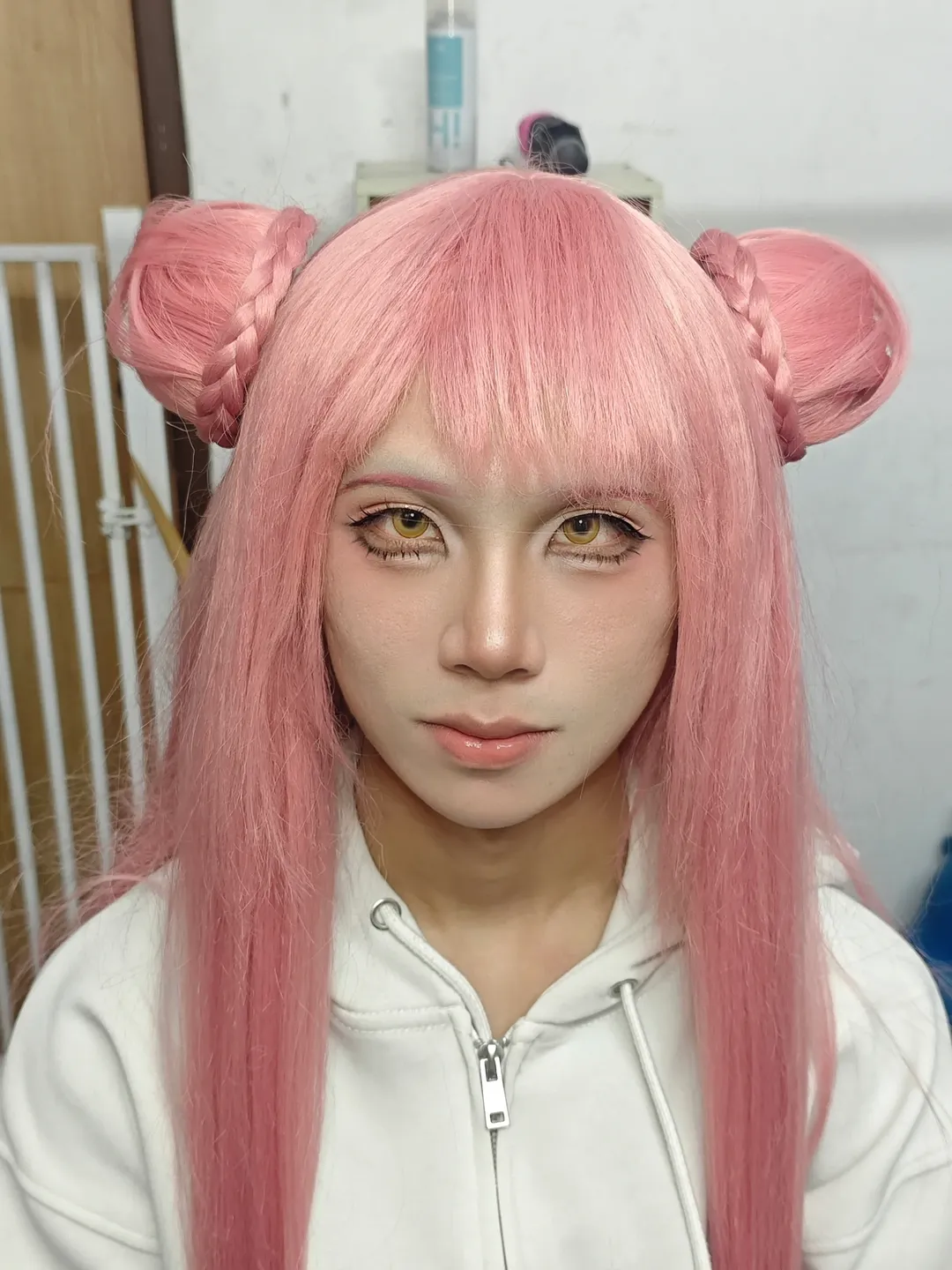 アークナイツ, セイロン コスプレ, コスプレメイク紹介, ピンク系アイメイク, 一重メイク