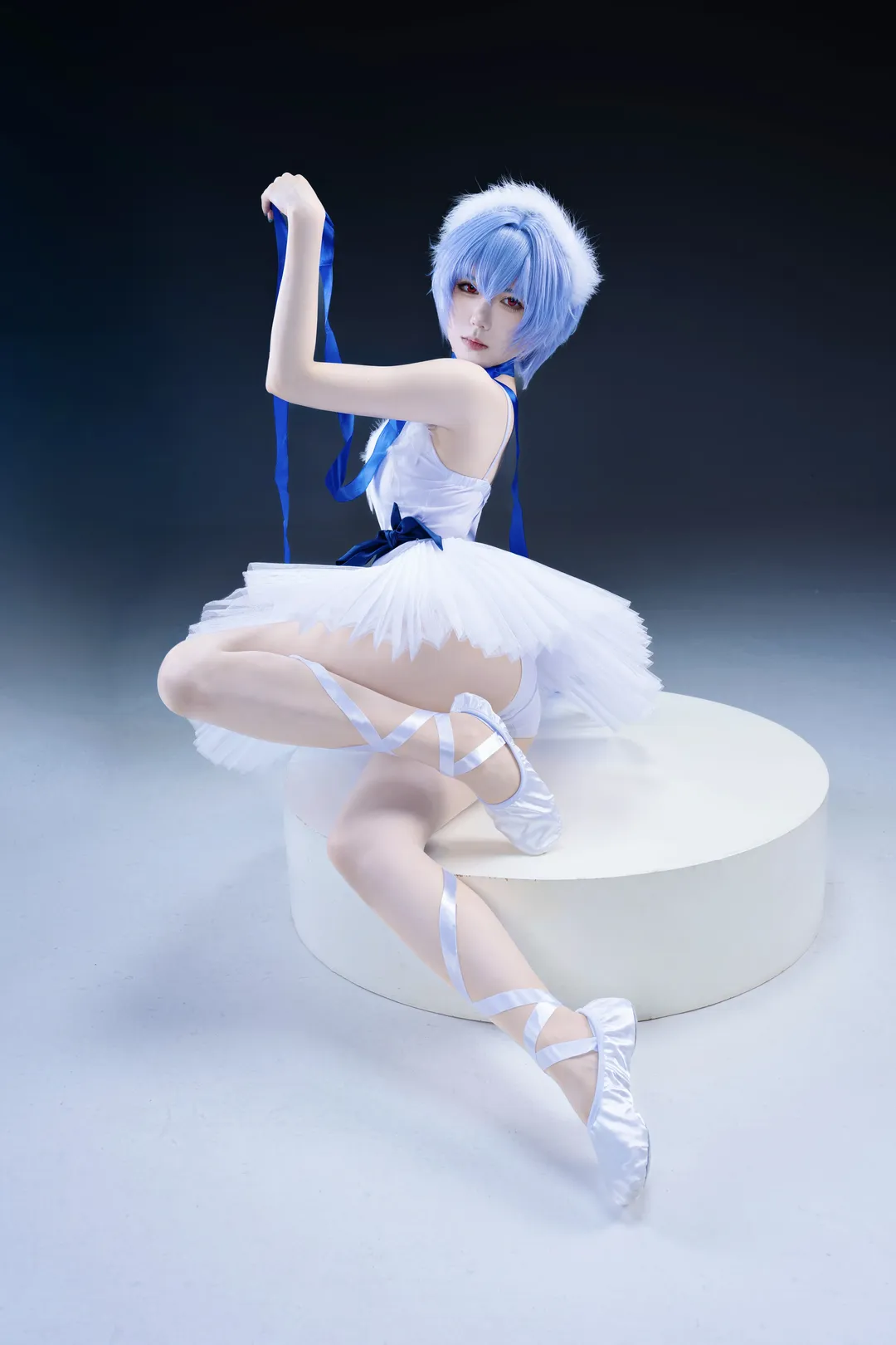 綾波レイコスプレ, 新世紀エヴァンゲリオン, 自然な雰囲気のコスプレ, レトロメイク, バレエコアコーデ