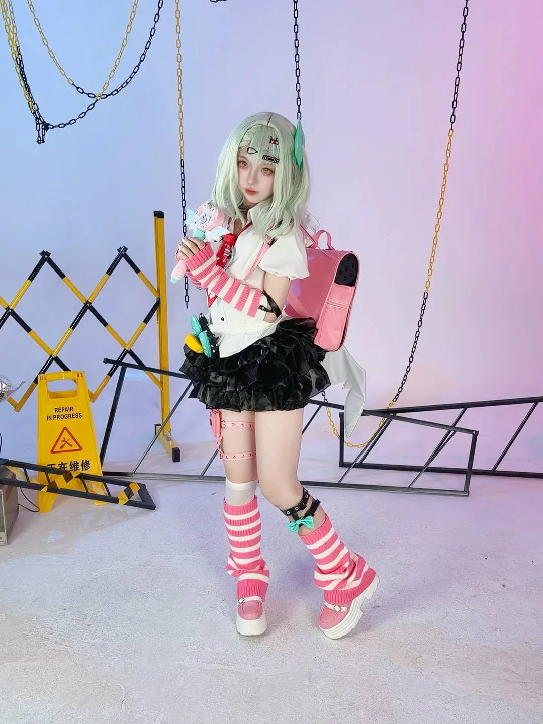 绝区零, 二次元, cosplay, 千夏cos, 过膝丝袜 - 第3张