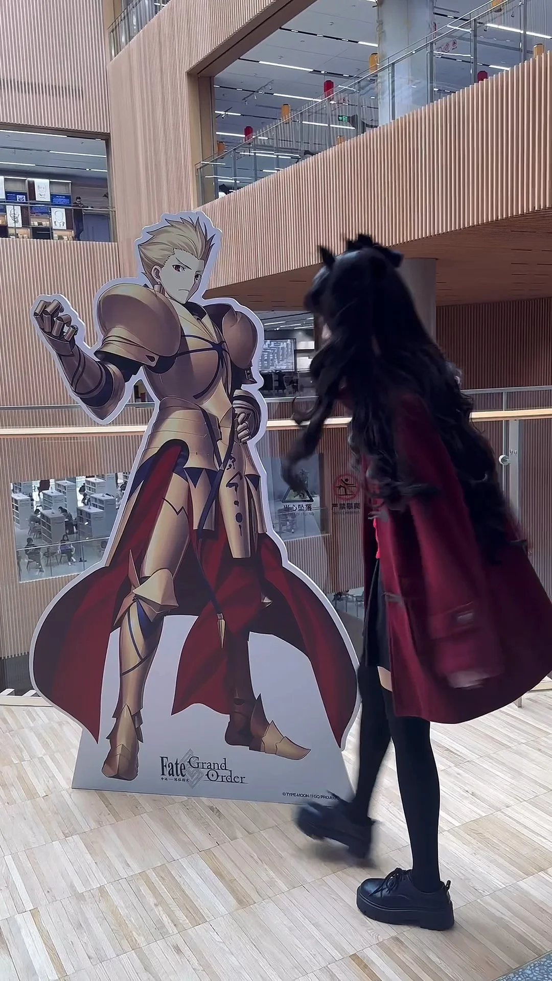 Fate/Grand Order, 远坂凛cos, cosplay日常, 黑丝穿搭, fgo上海图书馆联动 - 第5张
