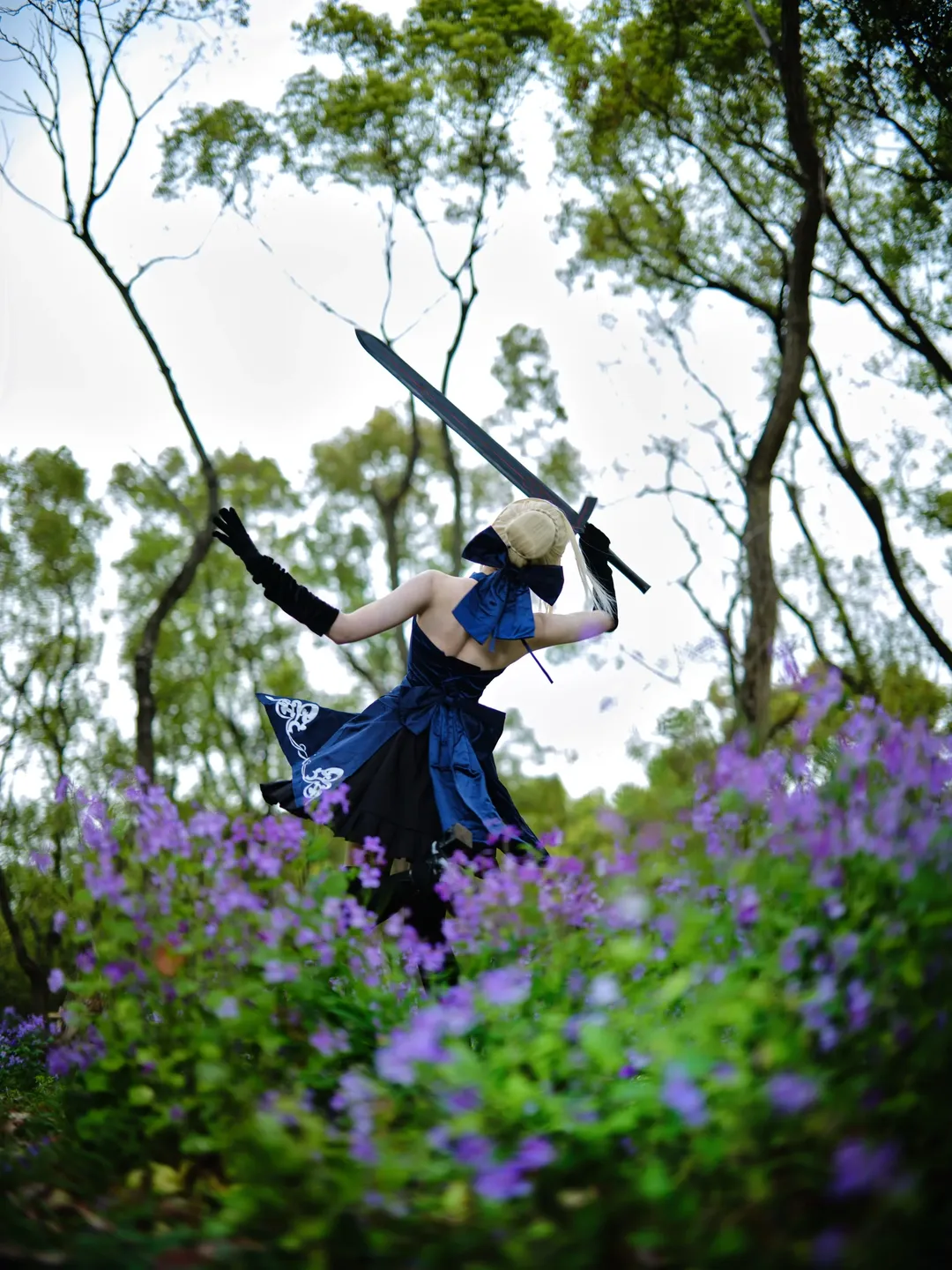 二次元, cosplay, fgo, 黑丝, 黑sabercos - 第2张