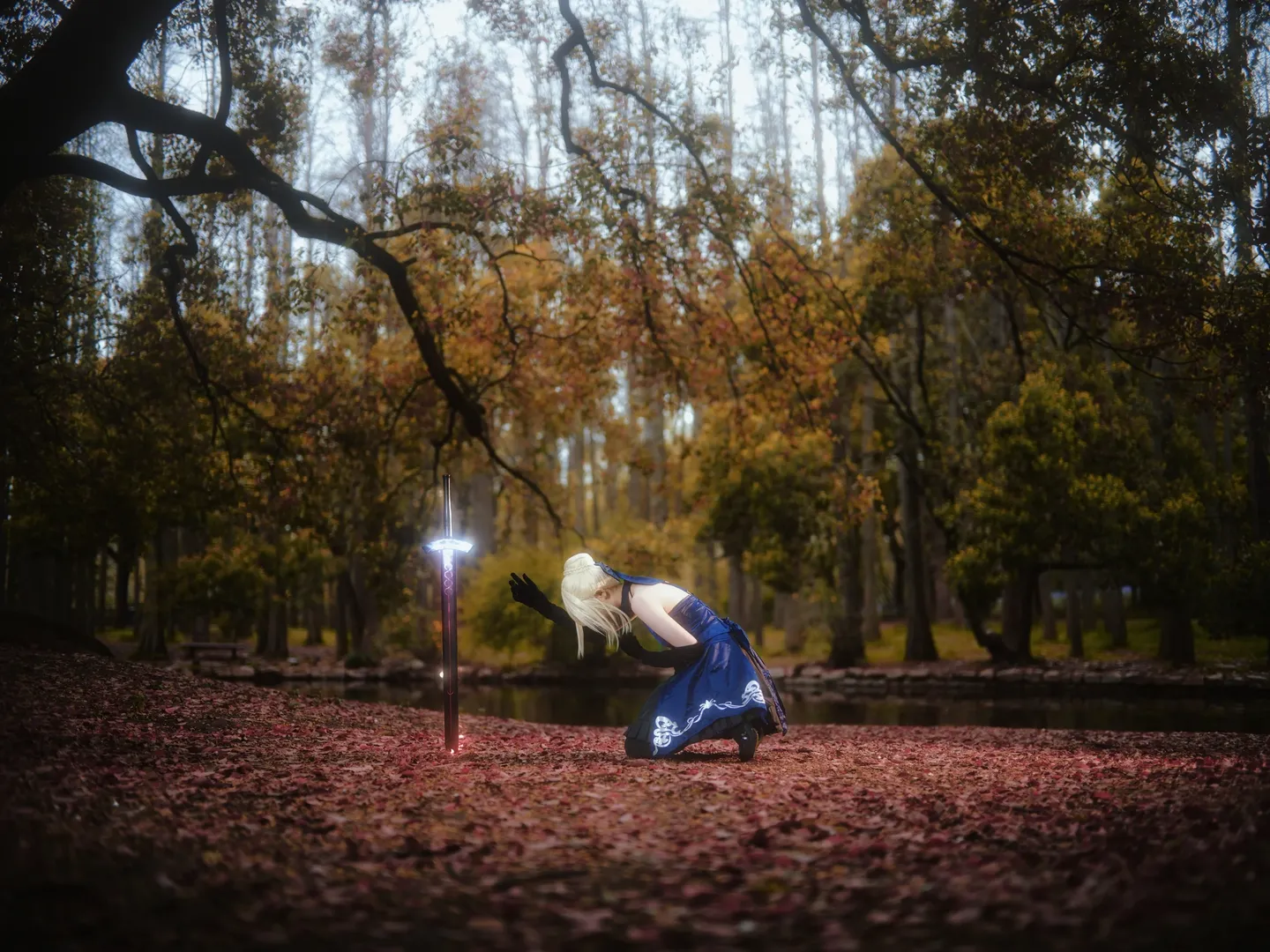 二次元, cosplay, fgo, 黑丝, 黑sabercos - 第5张