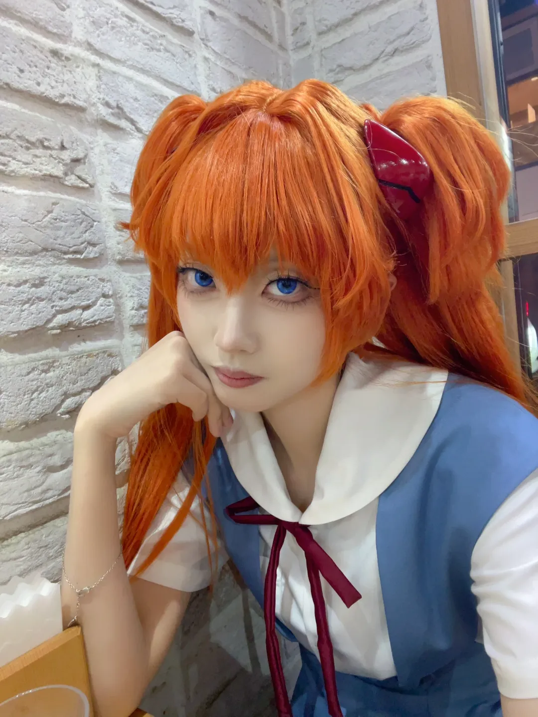 cosplay, 明日香cos, 新世纪福音战士, 东京塔, 白丝袜 - 第6张