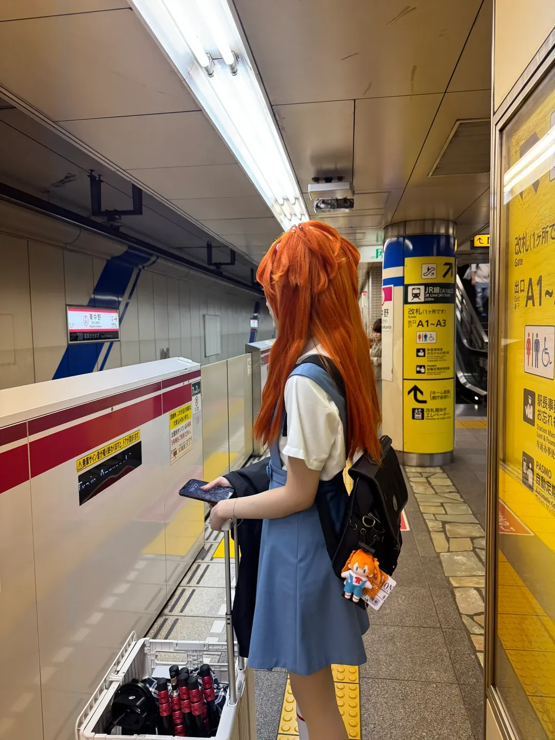 cosplay, 明日香cos, 新世纪福音战士, 东京塔, 白丝袜 - 第7张