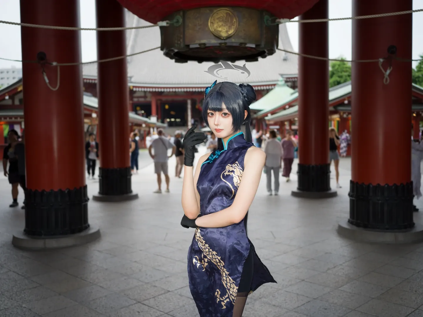 蔚蓝档案, 妃咲cos, 黑丝, cosplay摄影, 浅草寺 - 第6张