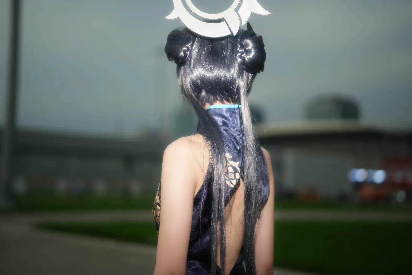 蔚蓝档案, 妃咲cos, 旗袍cosplay, 黑丝穿搭, CJ漫展 - 第5张