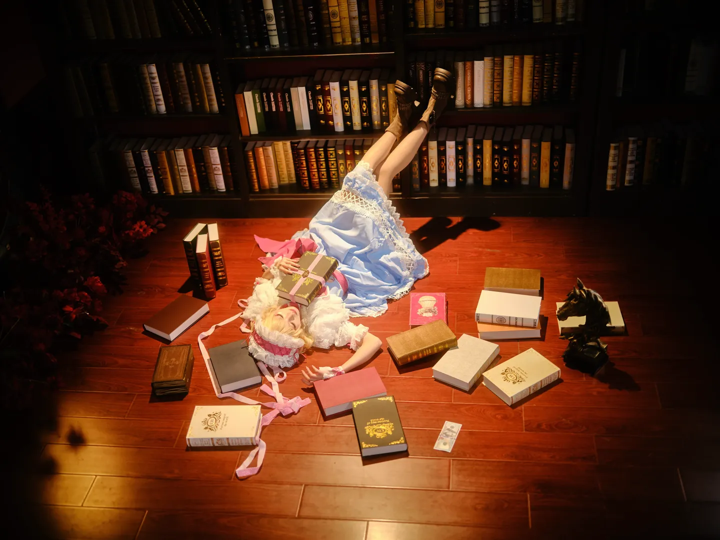 愛麗絲cos, 東方project, 二次元cos, 洛麗塔洋裝, 復古圖書館
