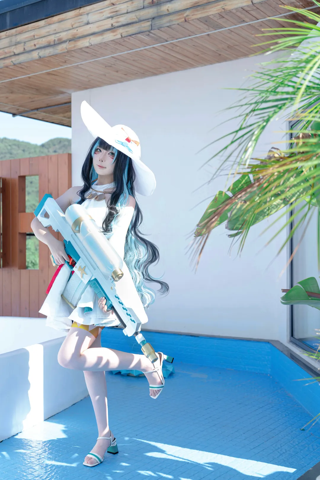 Fate/Grand Order, 夏日泳装, cosplay摄影, 白丝cos, 特诺奇蒂特兰cos