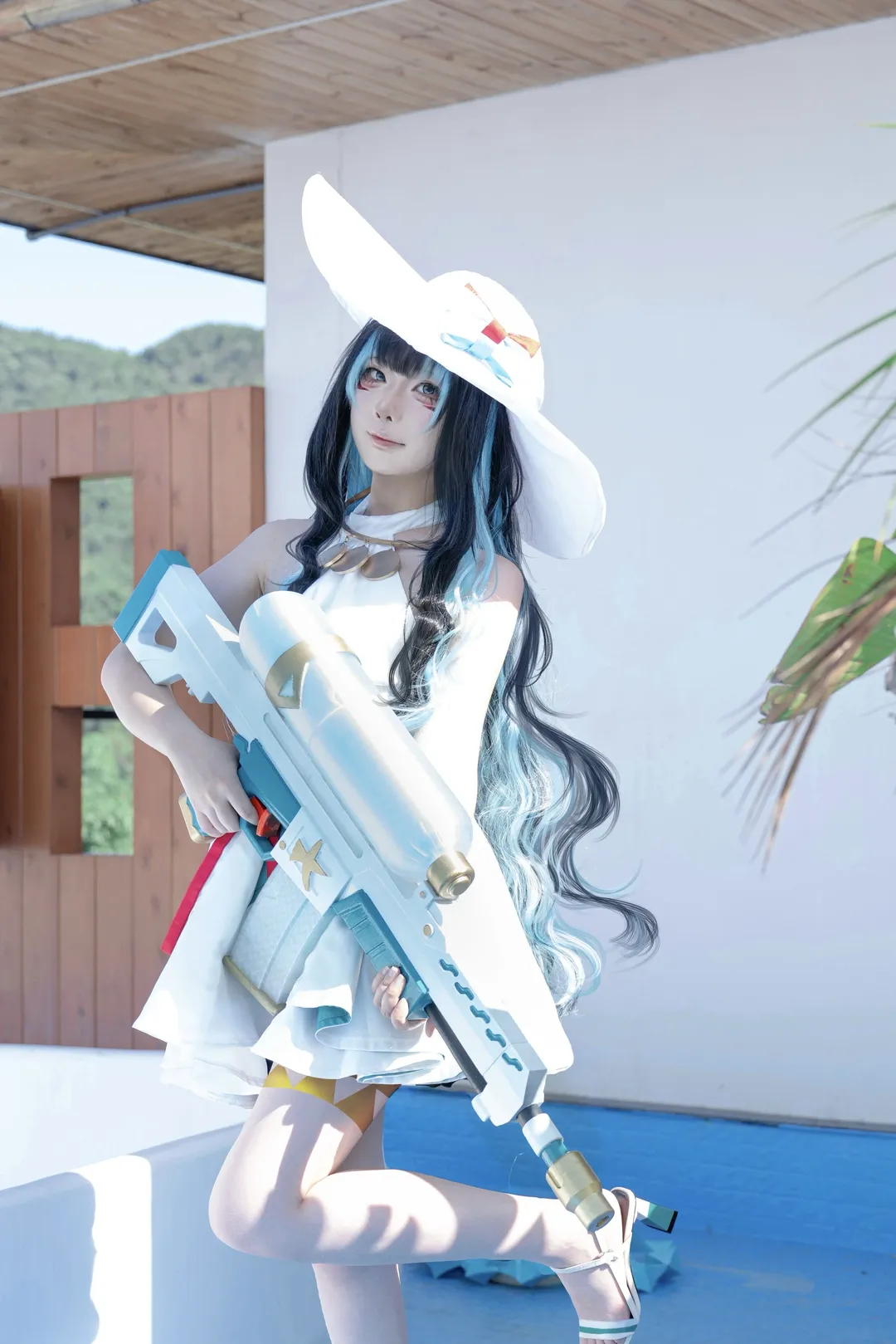 Fate/Grand Order, 夏日泳装, cosplay摄影, 白丝cos, 特诺奇蒂特兰cos - 第2张