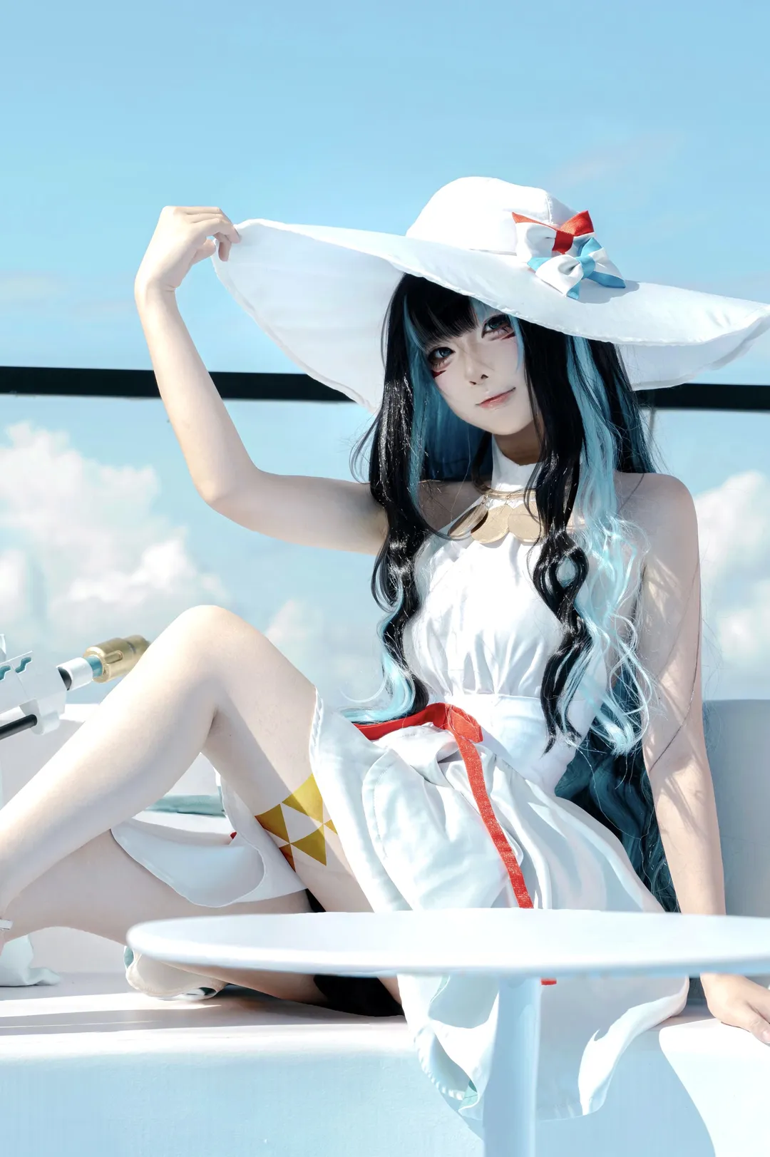 Fate/Grand Order, 白ストッキング, コスプレ撮影, テノチティトラン コスプレ, 雨の神