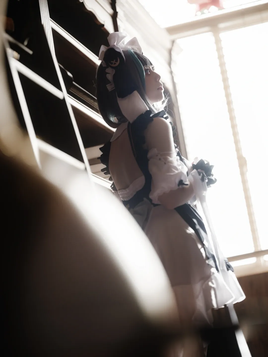 柴郡cos, 碧蓝航线, 女仆装, 白丝, cosplay摄影 - 第3张