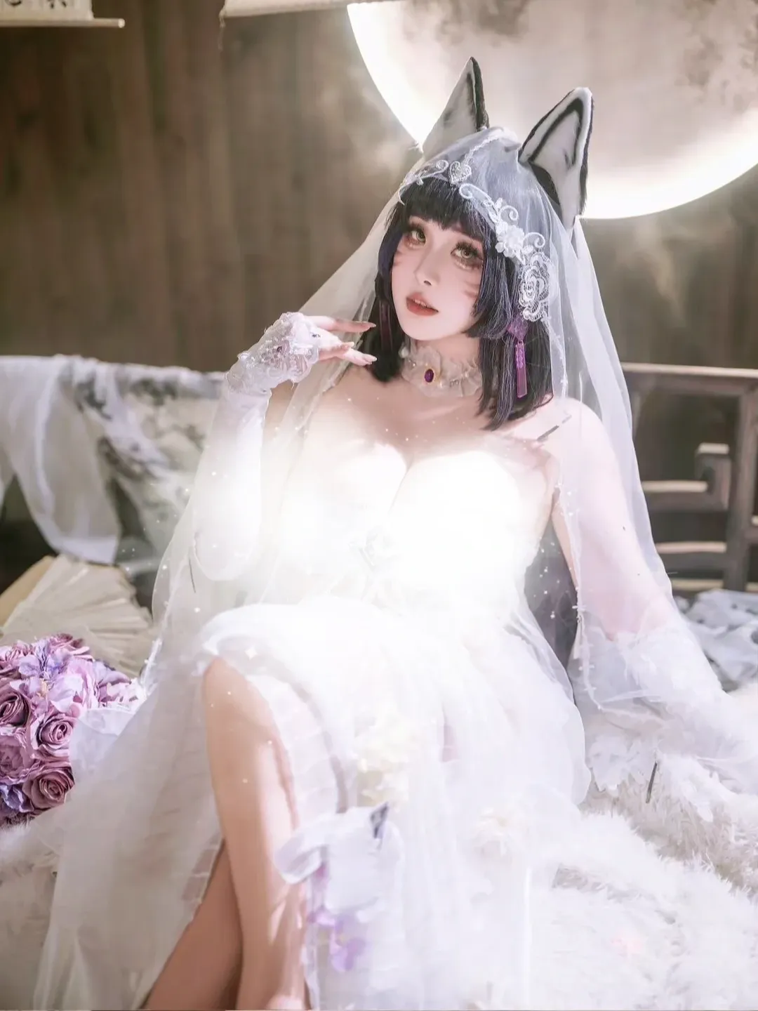 碧蓝航线, 武藏cos, 古风写真, 兽耳cos, 花嫁正片 - 第1张