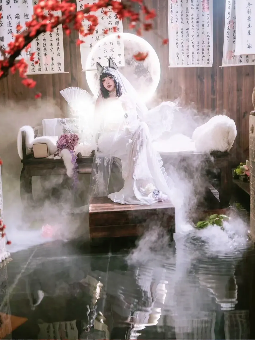 碧蓝航线, 武藏cos, 古风写真, 兽耳cos, 花嫁正片 - 第3张