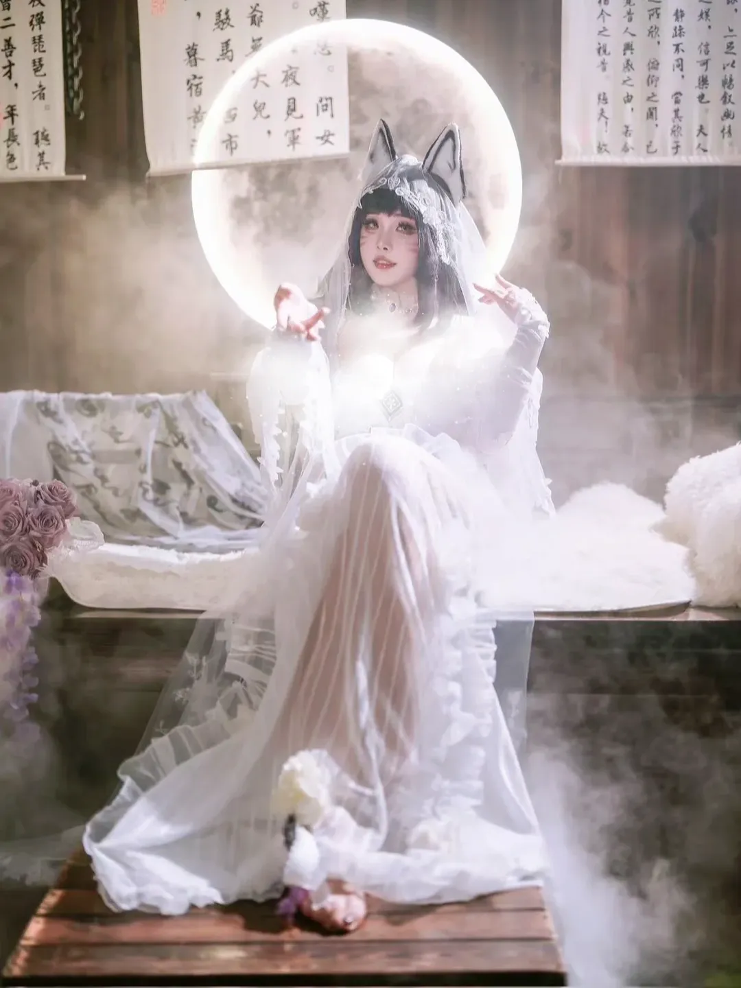 碧蓝航线, 武藏cos, 古风写真, 兽耳cos, 花嫁正片 - 第4张