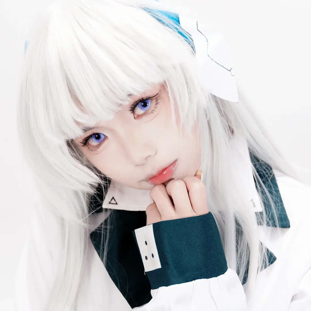 蔚蓝档案, 二次元cosplay, 诺亚cos, 黑丝穿搭, 白毛cos - 第1张