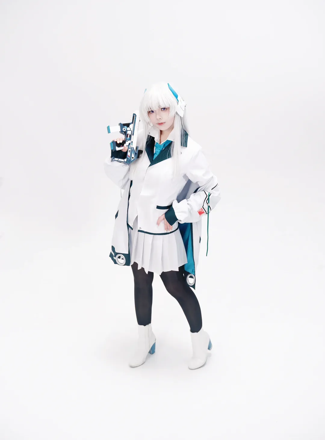蔚蓝档案, 二次元cosplay, 诺亚cos, 黑丝穿搭, 白毛cos - 第11张