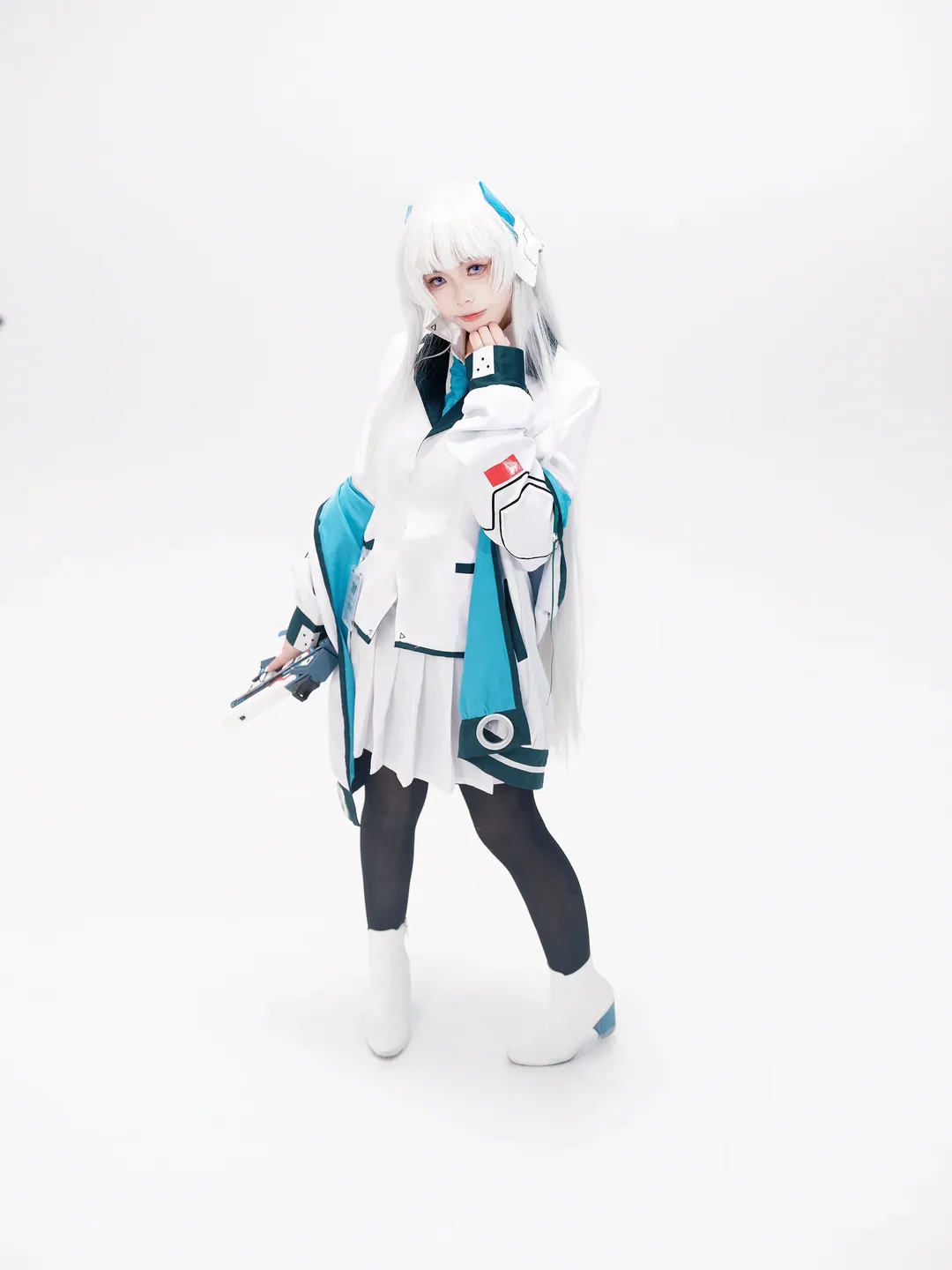 蔚蓝档案, 二次元cosplay, 诺亚cos, 黑丝穿搭, 白毛cos - 第9张