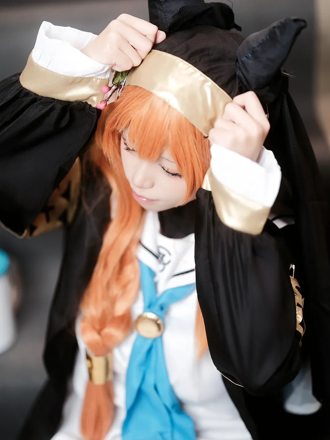 碧蓝档案, 动漫cosplay, 伊落玛丽cos, 修女装, 橘发蓝瞳 - 第1张