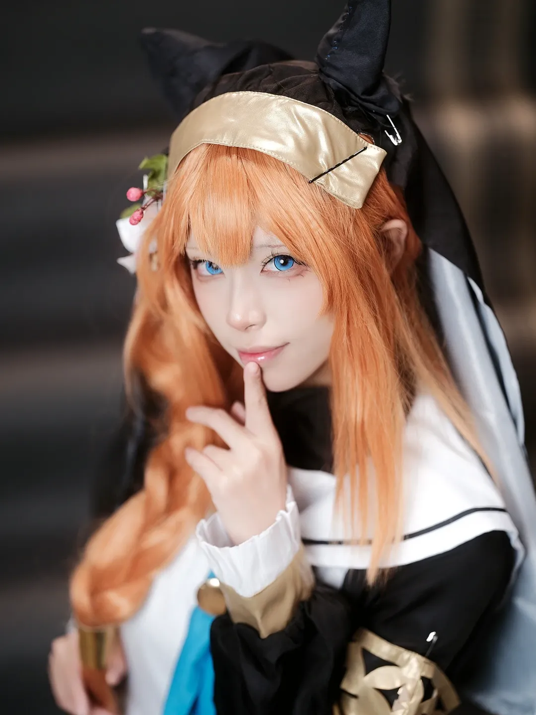 碧蓝档案, 动漫cosplay, 伊落玛丽cos, 修女装, 橘发蓝瞳 - 第10张