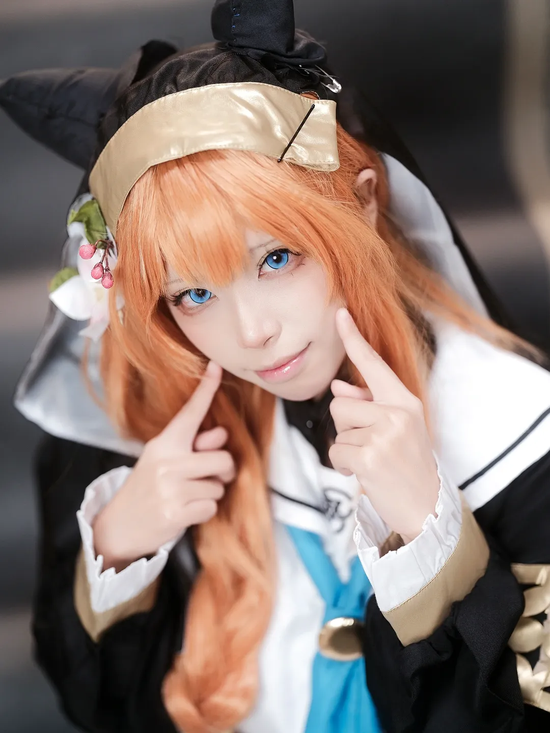 碧蓝档案, 动漫cosplay, 伊落玛丽cos, 修女装, 橘发蓝瞳 - 第11张