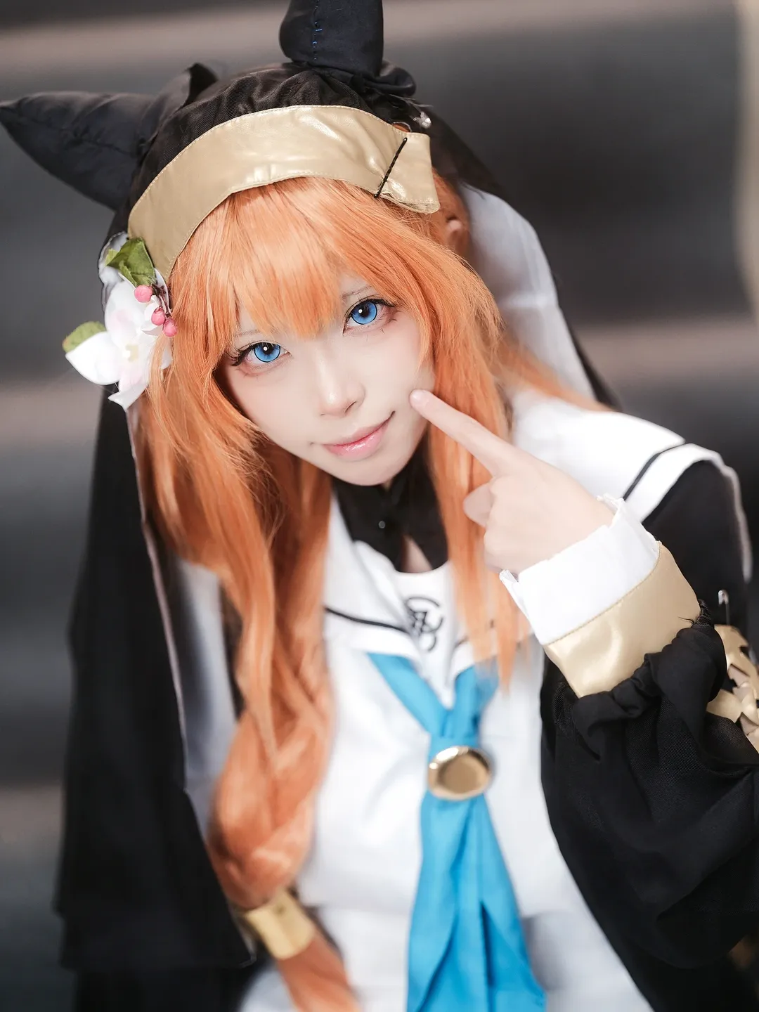 碧蓝档案, 动漫cosplay, 伊落玛丽cos, 修女装, 橘发蓝瞳 - 第15张