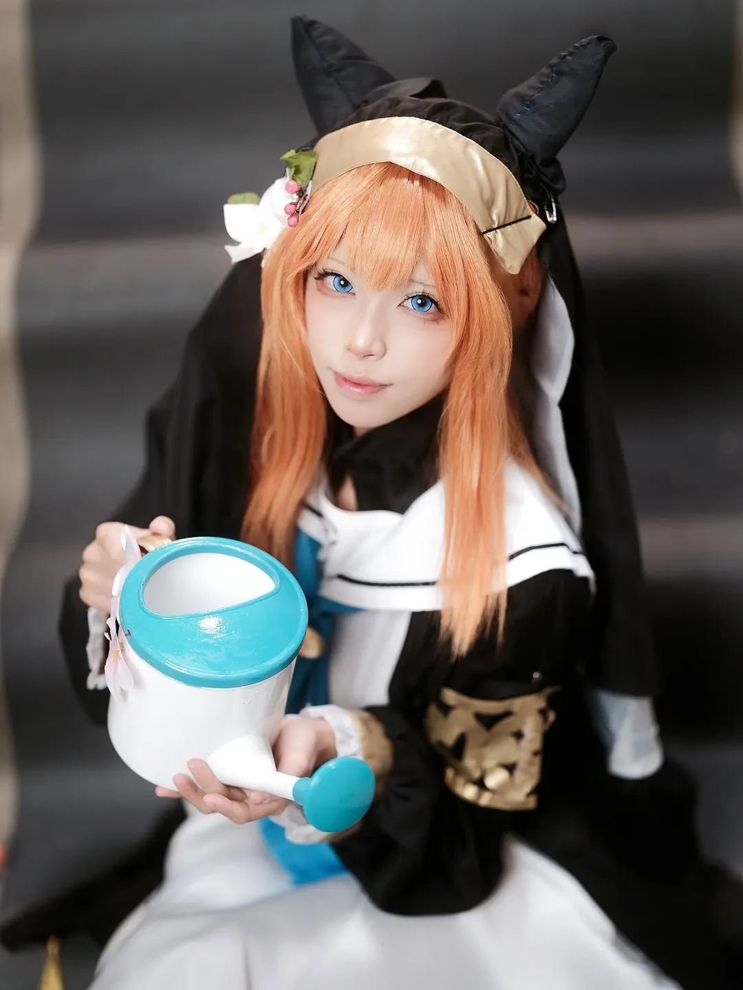 碧蓝档案, 动漫cosplay, 伊落玛丽cos, 修女装, 橘发蓝瞳 - 第16张