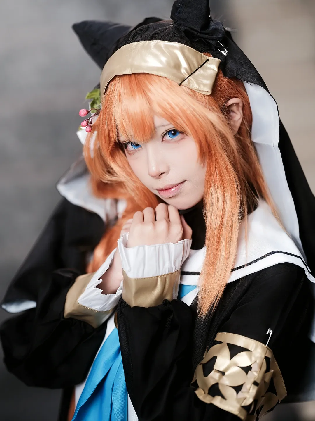 碧蓝档案, 动漫cosplay, 伊落玛丽cos, 修女装, 橘发蓝瞳 - 第17张