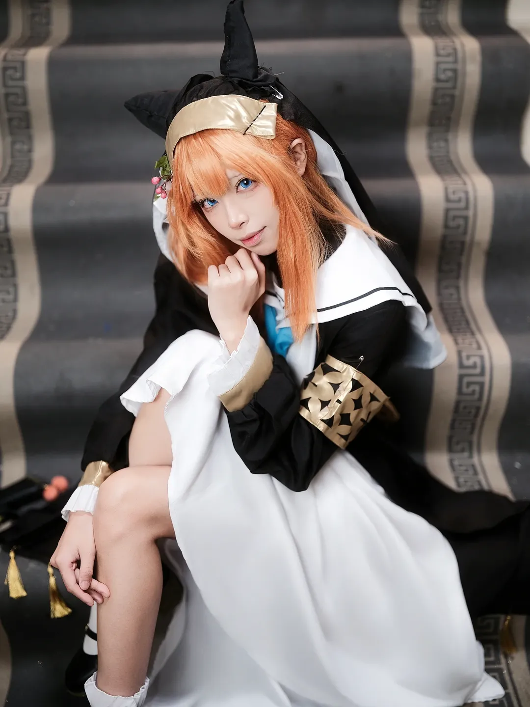 碧蓝档案, 动漫cosplay, 伊落玛丽cos, 修女装, 橘发蓝瞳 - 第18张