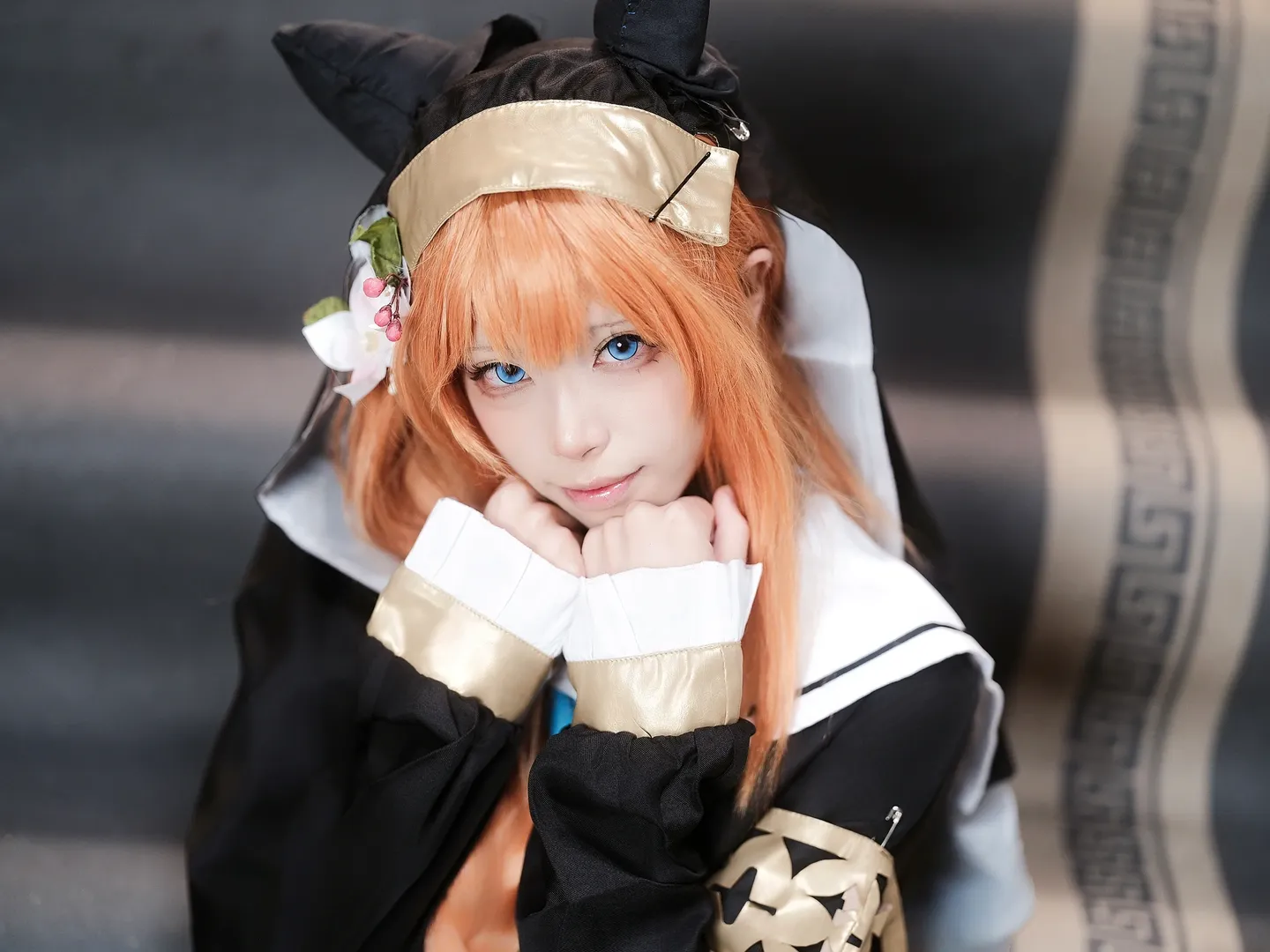 碧蓝档案, 动漫cosplay, 伊落玛丽cos, 修女装, 橘发蓝瞳 - 第8张