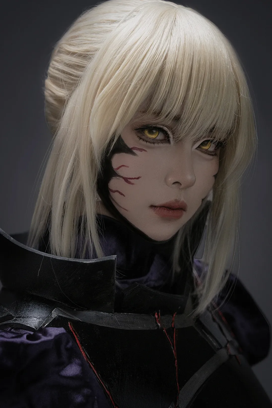 二次元摄影, FGO, Saber cos, 暗黑风, 铠甲cos - 第1张