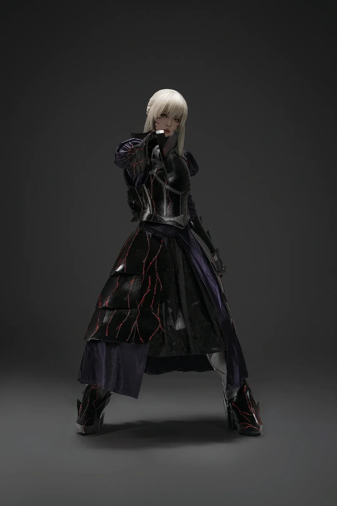 二次元摄影, FGO, Saber cos, 暗黑风, 铠甲cos