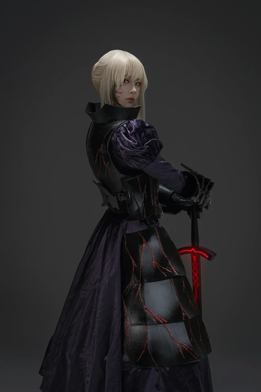 二次元摄影, FGO, Saber cos, 暗黑风, 铠甲cos - 第6张