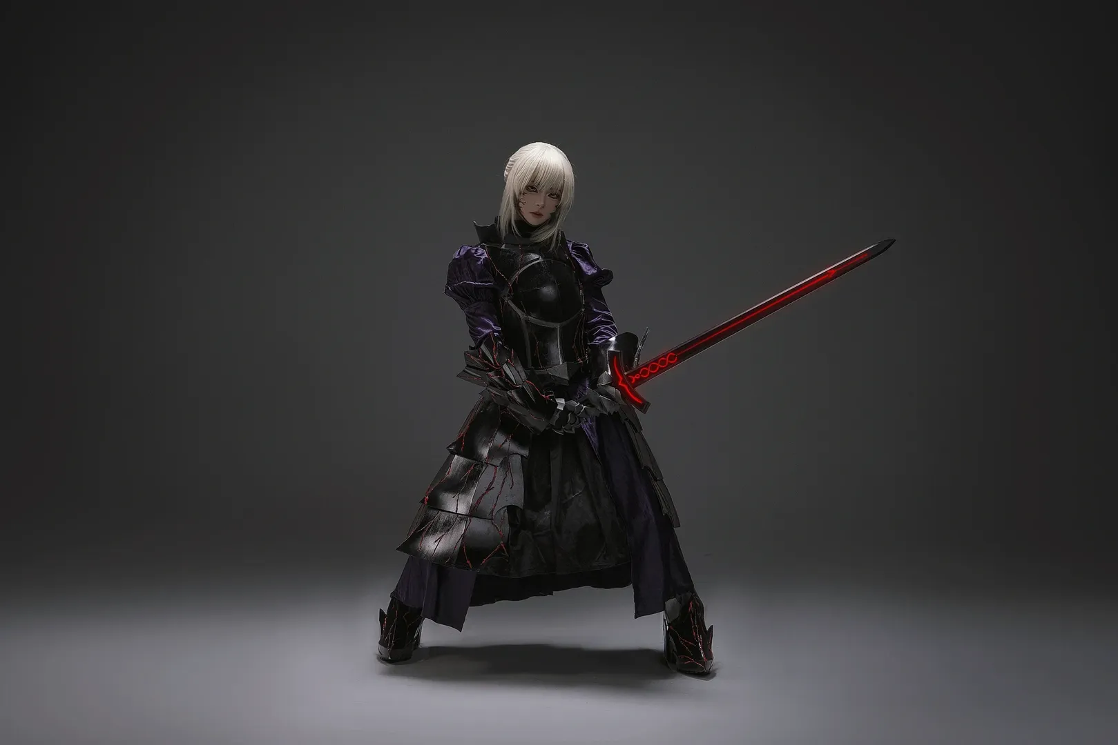 二次元摄影, FGO, Saber cos, 暗黑风, 铠甲cos - 第7张
