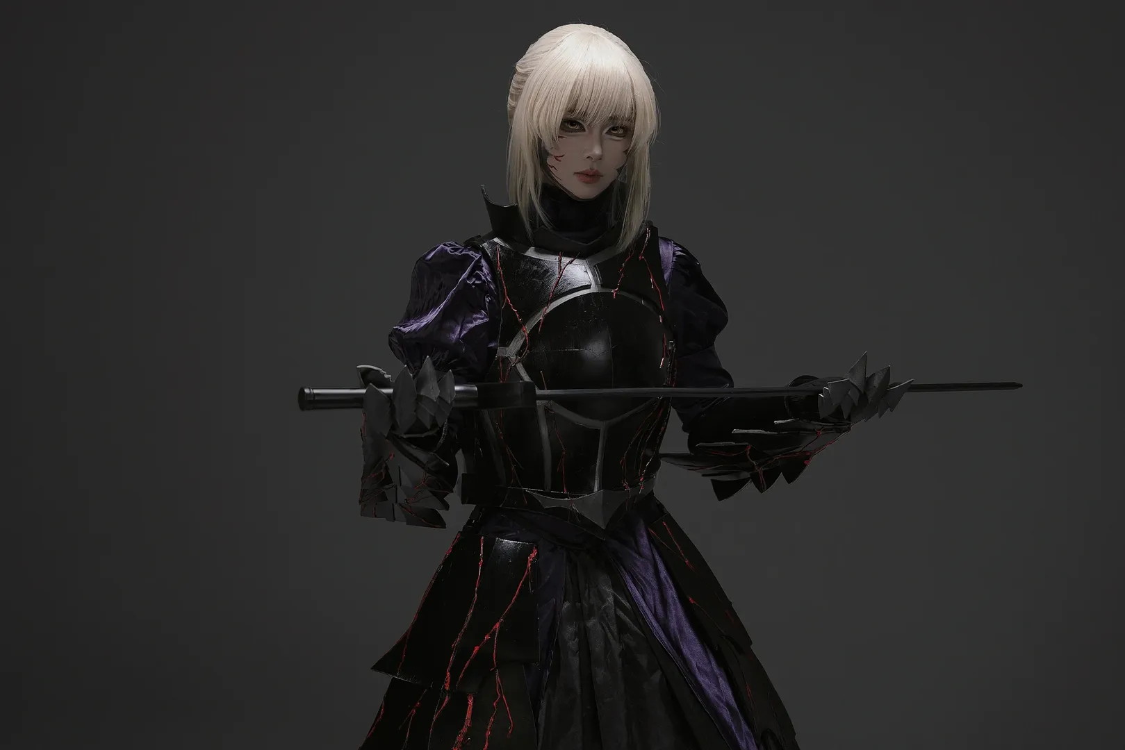 二次元摄影, FGO, Saber cos, 暗黑风, 铠甲cos - 第9张