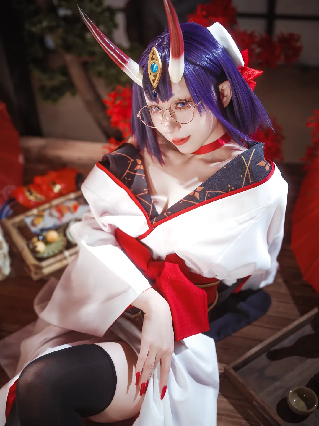 和风, fgo, 全屏封神挑战, 酒吞童子cos, 过膝黑丝