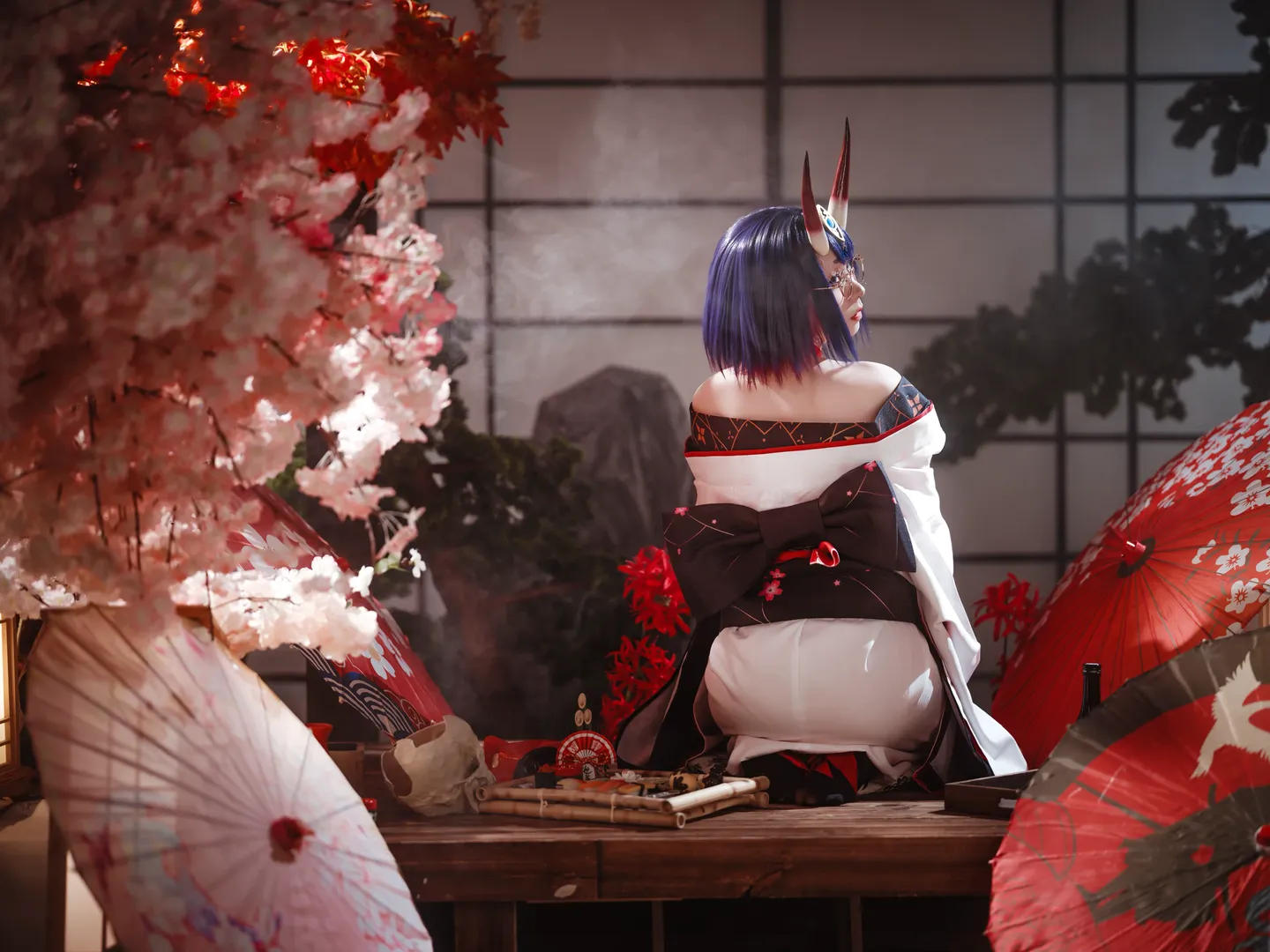 和风, fgo, 全屏封神挑战, 酒吞童子cos, 过膝黑丝 - 第3张